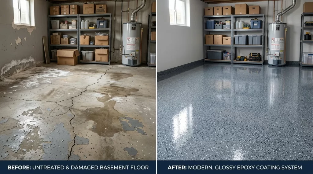 Top Signs Your Basement Needs Concrete Floor Coating